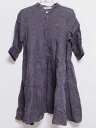 ‡フィス/FITH‡120cm 五分袖ワンピース グレー系 '21年製 麻100%【中古】子供服 キッズ kids 女の子 春夏 onepi 722042(4)
