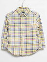 【SALE!】‡ラルフローレン/Ralph Lauren‡110cm 長袖シャツ 黄色×ブルー【中古】子供服 キッズ kids 男の子 春秋 tops 503042