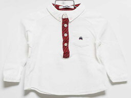 ‡ファミリア/familiar‡90cm 長袖ポロシャツ 白【中古】子供服 キッズ kids ベビー服 baby 男の子 春秋 tops 803042