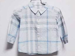 ‡バーバリー/BURBERRY‡80cm 長袖シャツ ブルー系【中古】子供服 キッズ kids ベビー服 baby 男の子 春 tops 623042