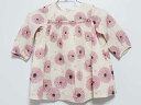 【SALE!】‡ボンポワン/BONPOINT‡73cm 長袖ワンピース 白×ピンク スモック刺繍 リバティ【中古】子供服 キッズ kids ベビー服 baby ...