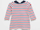 【SALE!】‡ミキハウス/mikihouse‡90cm 長袖ワンピース 白×紺【中古】子供服 キッズ kids ベビー服 baby 女の子 春秋冬 onepi...