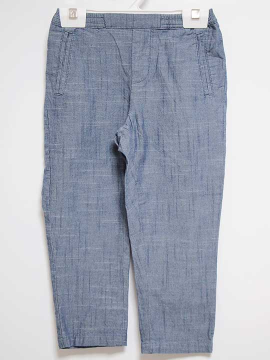 【値下げ!】新品 未使用品‡ボンポワン/BONPOINT‡104cm ロングパンツ/長ズボン 紺系 '21年製 子供服 キッズ kids 男の子 女の子 春秋 bottoms 204042