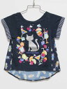 ‡アナスイミニ/ANNA SUI mini‡90cm 半袖Tシャツ/半袖カットソー 紺系【中古】子供服 キッズ kids ベビー服 baby 女の子 夏 tops 214042