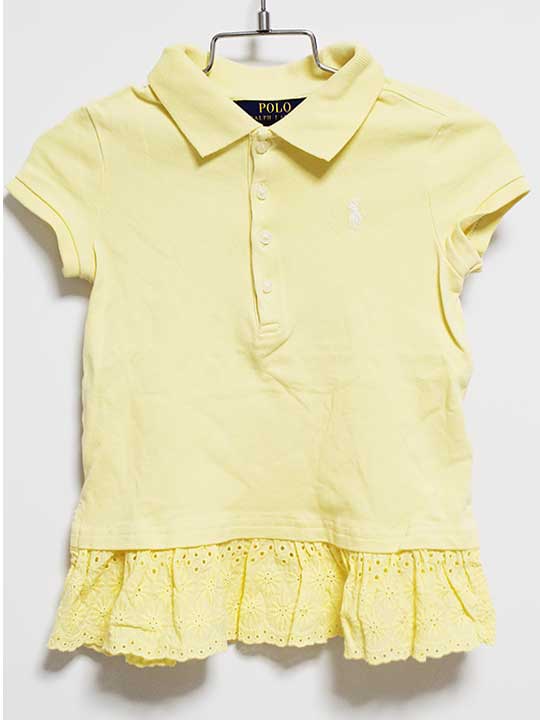 ‡ラルフローレン/Ralph Lauren‡110cm 半袖ポロシャツ 黄色【中古】子供服 キッズ kids 女の子 夏 tops 624042