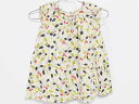 ‡ボンポワン/BONPOINT‡81cm 半袖ワンピース/ノースリーブワンピース 白×グリーン【中古】子供服 キッズ kids ベビー服 baby 女の子 夏 onepi 415042(4)