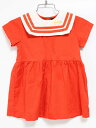 ‡ミニロディーニ/mini rodini‡80cm-86cm 半袖ワンピース オレンジ【中古】子供服 キッズ kids ベビー服 baby 女の子 夏 onepi 125042(4)
