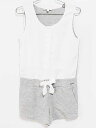 【夏SALE!】‡クロエ/Chloe‡115cm ノースリーブオールインワン/サロペット 白×グレー【中古】子供服 キッズ kids 女の子 夏 onepi 125042