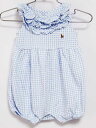 【夏SALE!】‡ラルフローレン/Ralph Lauren‡75cm ノースリーブカバーオール/ショートオール/ロンパース 白×ブルー【中古】子供服 キッズ k...