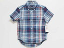 【夏SALE!】新品 未使用品‡ラルフローレン/Ralph Lauren‡100cm 半袖シャツ 紺×ブルー 麻混子供服 キッズ kids 男の子 夏 tops 135042