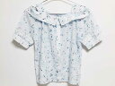 【夏SALE!】‡ポンポネット/pom ponette‡150cm 半袖ブラウス/シャツ ブルー系【中古】子供服 キッズ kids ジュニア 女の子 夏 tops 706042