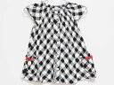 【夏SALE!】‡ミキハウス/mikihouse‡100cm 半袖ブラウス/シャツ/ノースリーブ 黒×白【中古】子供服 キッズ kids 女の子 夏 tops 116042