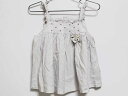 【夏SALE!】‡タルティーヌエショコラ/Tartine et Chocolat‡110cm キャミソール/ノースリーブ/ブラウス/袖なし グレー×白【中古】子供服 キッズ kids 女の子 夏 tops 116042