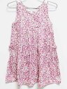 【2025夏SALE!】‡アニエスb/アニエスベー/agnes b. ENFANT‡105cm(4) ノースリーブワンピース ピンク×白【中古】子供服 キッズ kids 女の子 夏 onepi 416042