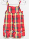 ‡ファミリア/familiar‡90cm ノースリーブワンピース 赤×黄色【中古】子供服 キッズ kids ベビー服 baby 女の子 夏 onepi 416042(4)