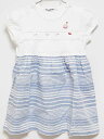 【夏SALE!】‡ファミリア/familiar‡90cm 半袖ワンピース 白×ブルー【中古】子供服 キッズ kids ベビー服 baby 女の子 夏 onepi...