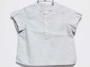 【夏SALE!】‡ボンポワン/BONPOINT‡66cm 半袖シャツ 白×ブルー【中古】子供服 キッズ kids ベビー服 baby 男の子 夏 tops 12...