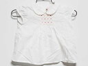 【夏SALE!】‡ボンポワン/BONPOINT‡73cm 半袖ブラウス/シャツ 白【中古】子供服 キッズ kids ベビー服 baby 女の子 夏 tops 1...