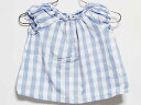 【夏SALE!】‡ボンポワン/BONPOINT‡86cm 半袖ブラウス/シャツ/ノースリーブ/キャップスリーブ 白×ブルー【中古】子供服 キッズ kids ベビ...