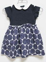 【夏SALE!】‡センスオブワンダー/SENSE OF WONDER‡80cm 半袖ワンピース 紺×白【中古】子供服 キッズ kids ベビー服 baby 女の...