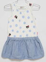 ‡ミキハウスダブルB/MIKIHOUSE DOUBLE.B‡100cm ノースリーブワンピース ブルー×白【中古】子供服 キッズ kids 女の子 夏 tops 126042(4)
