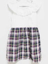 ‡ミキハウス/mikihouse‡120cm ノースリーブワンピース 白×紫【中古】子供服 キッズ kids 女の子 夏 onepi 126042(4)