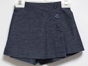 ‡タルティーヌエショコラ/Tartine et Chocolat‡90cm ラップキュロットスカート インディゴ【中古】子供服 キッズ kids ベビー服 baby 女の子 春秋冬 bottoms 101142