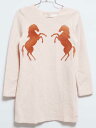 ‡クロエ/Chloe‡130cm 長袖ワンピース オレンジ系【中古】子供服 キッズ kids 女の子 秋冬 onepi 101142(4)