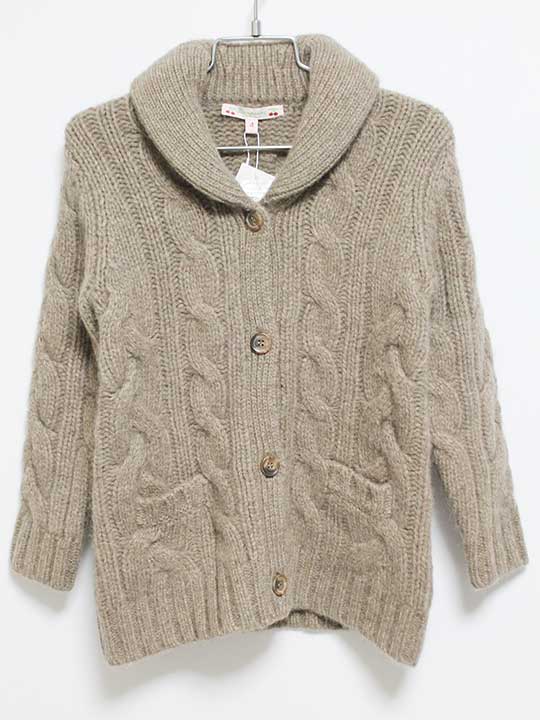 新品 未使用品‡ボンポワン/BONPOINT‡105cm カーディガン ベージュ 子供服 キッズ kids 女の子 秋冬 tops 911142