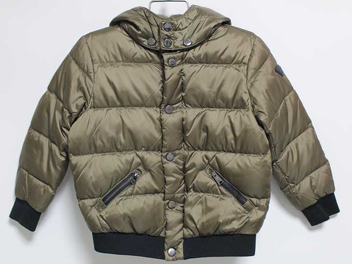 ‡エンポリオアルマーニ/EMPORIO ARMANI‡106cm ダウンジャケット/ブルゾン/ジャンバー カーキ【中古】子供服 キッズ kids 男の子 女の子 冬 otr 621142