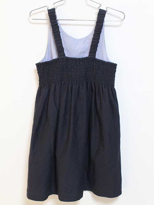 【新規値下げ!】‡ファミリア/familiar‡120cm ジャンパースカート 紺【中古】子供服 キッズ kids 女の子 秋冬 onepi 602142