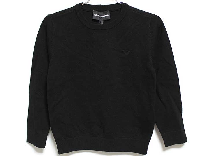 新品 未使用品‡エンポリオアルマーニ/EMPORIO ARMANI‡106cm ニット/セーター 黒 子供服 キッズ kids 男の子 秋冬 tops 012142
