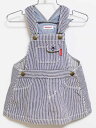 【SALE!】‡ミキハウス/mikihouse‡80cm-90cm ジャンパースカート 紺×白【中古】子供服 キッズ kids ベビー服 baby 女の子 春夏 onepi 412052