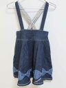 【SALE】‡メゾピアノ/mezzo piano‡130cm ジャンパースカート インディゴ【中古】子供服 kids 女の子 春夏秋 onepi 822052