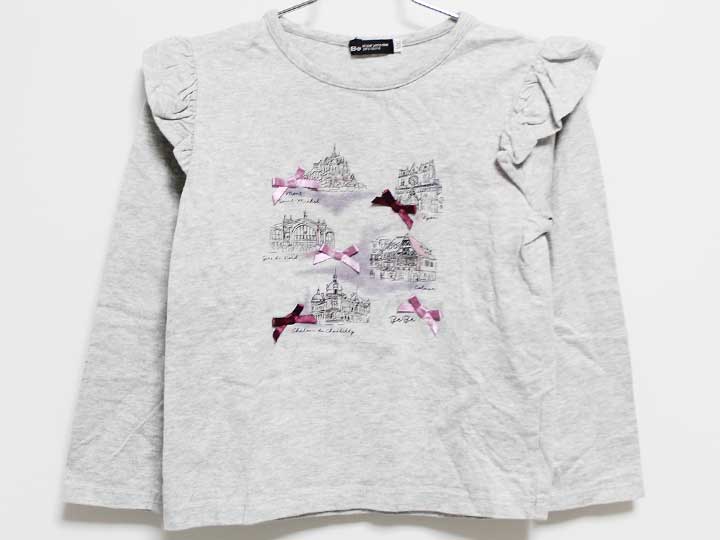 ベベ 長袖カットソー 120cm キッズ 女児 グレー【中古】‡