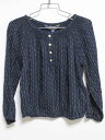 【夏SALE!】ラルフローレン 長袖ブラウス 110cm キッズ 女児 紺×白【中古】‡