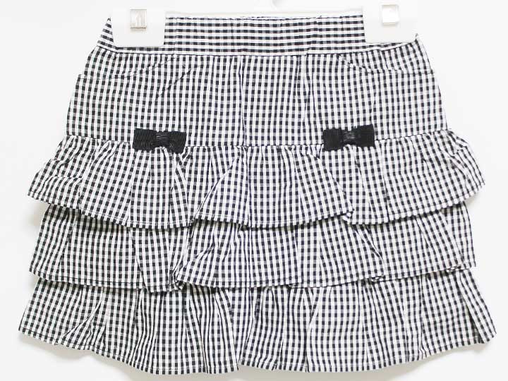 【夏SALE!】ベベ スカート 110cm キッズ 女児 白×黒【中古】‡