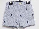 ラルフローレン ハーフパンツ 70cm キッズ 男児 女児 ブルー×白【中古】【新入荷!】‡