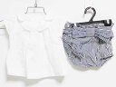 【夏SALE!】ジャカディ 半袖ブラウス×ブルマセット 60cm キッズ 女児 白×紺【中古】‡