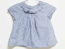【夏SALE!】ジャカディ 半袖ブラウス 96cm キッズ 女児 白×紺【中古】‡