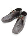 ◇GUCCI/グッチ◇レザーショートブーツ/1140208/シューズ/レースアップ/靴 ブラウン/茶 メンズ 44 1/2E【中古】春夏秋冬 400132