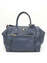 ◇PRADA/プラダ◇VIT.DAINO/2wayバッグ/ショルダーバッグ/ハンドバッグ/BAG/鞄 ネイビー/紺 レディース【中古】春夏秋冬 411132