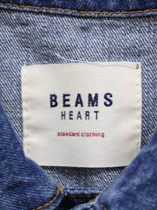 ◇BEAMS HEART/ビームスハート◇2021年製/フラップポケットデニムジャケット/ゆったり/アウター/長袖 インディゴ レディース【中古】春秋 otr 813042