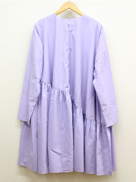 【値下げ】◇AMICA/アミカ◇MOROCCO/ブラウスチュニック/ワンピース/プルオーバー/長袖 ライトパープル/薄紫 レディース F【中古】春夏 033042