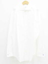 ◇Liste Rouge/リストルージュ◇カフスボタンワイシャツ/コットンリネンシャツ/オーダーメイドシャツ/刺しゅう入り/ビジネス/カジュアル/長袖 ホワイト...