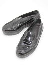 【SALE】◇TOD'S/トッズ◇エナメルコインローファー/ドライビングシューズ/スリッポン/靴 ブラック/黒 レディース 35【中古】春夏秋冬 213052
