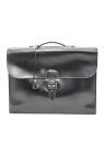 ◇HERMES/エルメス◇サックアデペッシュ40/□G刻印(2003年頃)/ボックスカーフ/シルバー金具/レザー/ビジネス/バッグ/BAG/鞄 ブラック/黒 メ...
