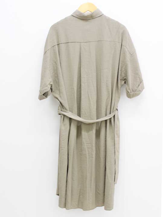 【SALE】ルーニィ ピンバッチ付きシャツチュニックワンピース ライトカーキ レディース 38【新品未使用品】◇