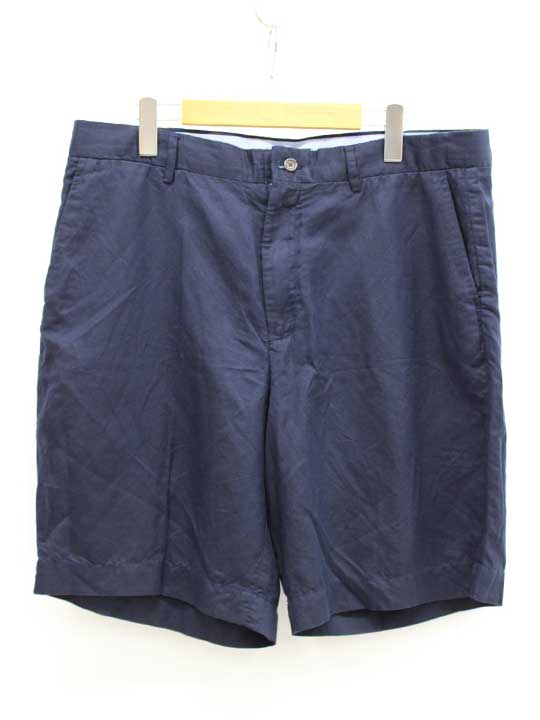 ラルフローレン CLASSIC FIT9 リネン混ショートパンツ ネイビー メンズ 36【中古】◇