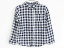 †プチバトー/PETIT BATEAU†116cm(6ans) 長袖シャツ 紺×白【中古】子供服 キッズ kids 男の子 女の子 春秋 tops 513042